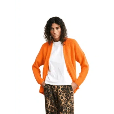 Frnch Piper Open Front Cardigan In Orange From