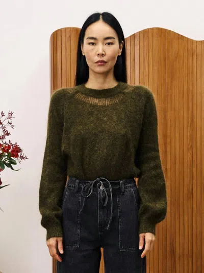 Frnch Pivoine Sweater In Khaki In Green