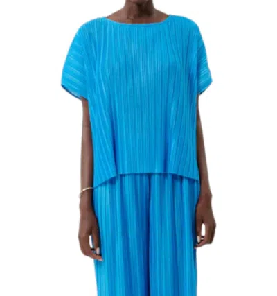 Frnch Prissie Top In Azure Blue