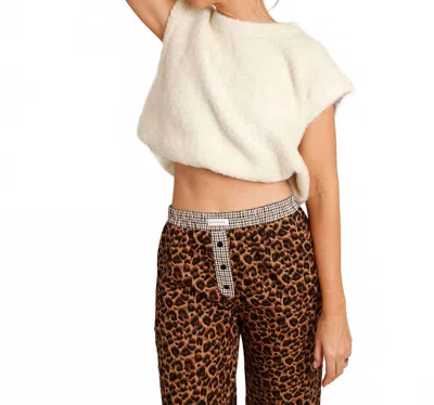 Frnch Pull Jasmin Sleeveless Sweater Top In Cream In Neutral