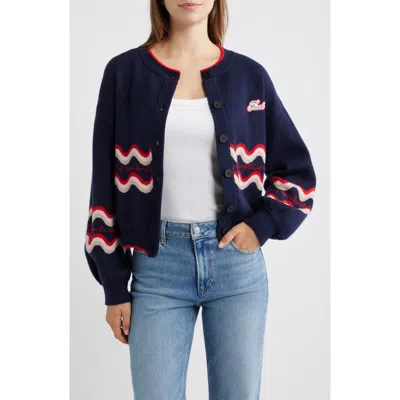 Frnch Roadtrip Cardigan In Blue