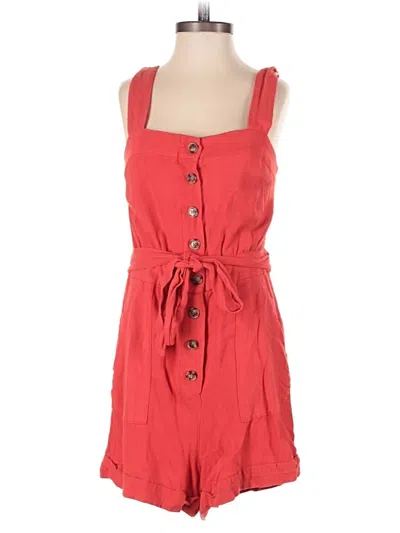 Pre-owned Frnch Romper In Red