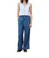 Frnch Santine High Rise Wide Leg Jeans In Bleu Marine In Blue
