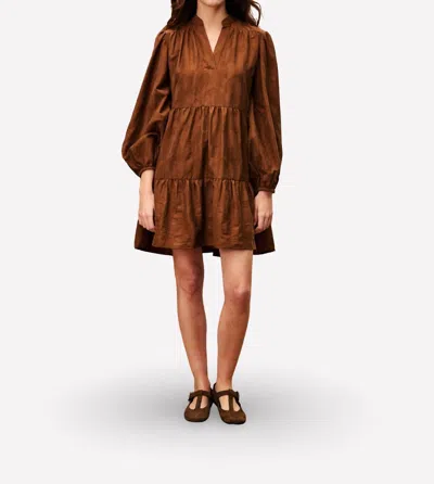 Frnch Sarra Mini Dress In Light Brown