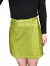 Frnch Shane Mini Skirt In Green In Green