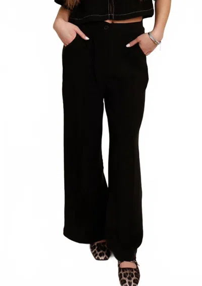 Frnch Shape Of You Wide Leg Pants In Black
