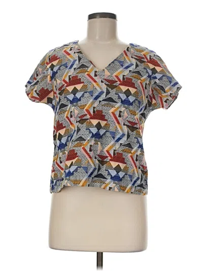 Pre-owned Frnch Short Sleeve Blouse In Tan
