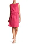 Frnch Sleeveless Lace Back Cowl Neck Cupro Mini Dress In Pink In Pink