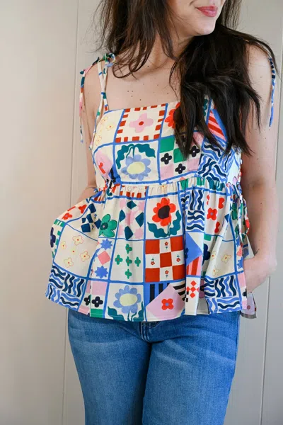 Frnch Spruce Avenue Patchwork Tank Top In Mix & Match In Multi