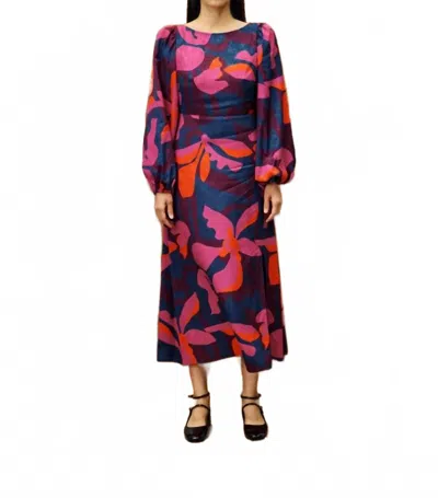 Frnch Stendhal Geo Floral Dress In Multi Color In Neutral