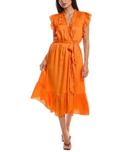 Frnch Summer Dress In Orange