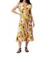Frnch Summer Spicy Garden Midi Dress In Yellow Multi In Yellow
