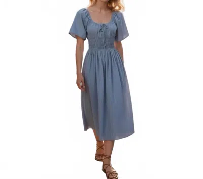 Frnch The Darya Midi Dress In Cornflower Mist In Blue