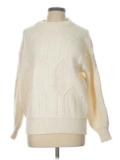 Pre-owned Frnch Turtleneck Sweater In White