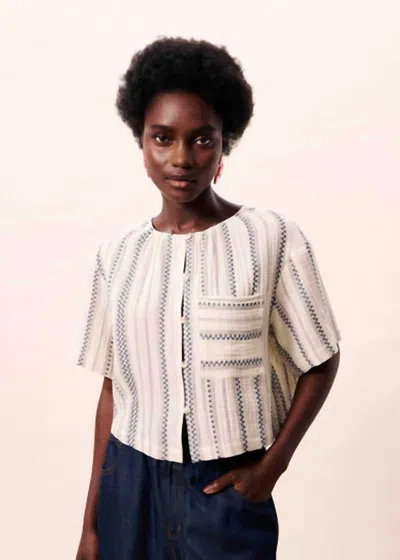 Frnch Valea Shirt In Cream In White