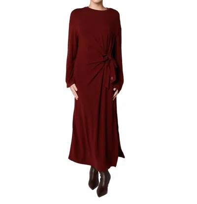 Frnch Valeriane Dress In Bordeaux In Brown