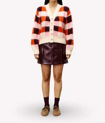 Frnch Viola Cardigan In Rose In Multi