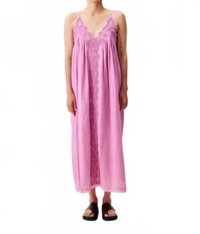 Frnch Violin Midi Dress In Violine In Multi