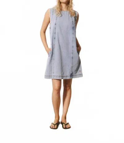 Frnch Vito Jean Dress In Blue