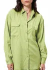 Frnch Vivienne Long Sleeve Top In Citron Vert In Green