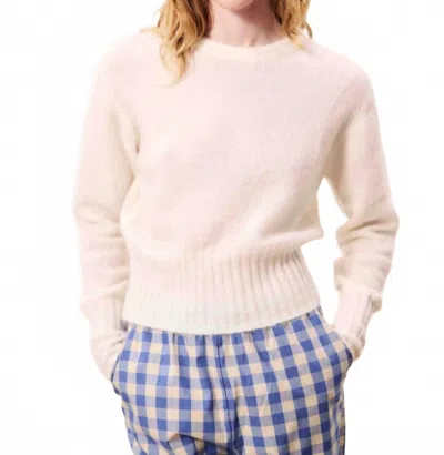 Frnch Wallaman Long Sleeve Sweater In Cream In White