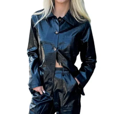 Frnch Wild Side Croc Jacket In Black