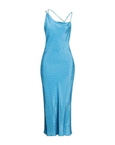 Frnch Woman Maxi Dress Azure Size L Viscose In Blue