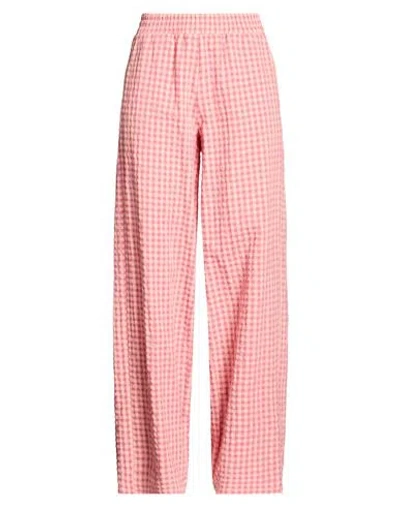 Frnch Woman Pants Salmon Pink Size S Cotton, Recycled Polyester