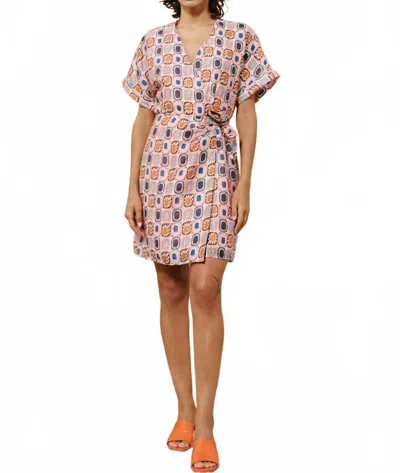 Frnch Alyha Printed Wrap Dress In Soleil In Multi