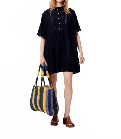 Frnch Women's Anny Woven Dress In Blue Marine