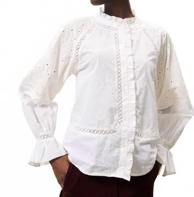Frnch Women's Chadia Pattern Blouse In Cream In White