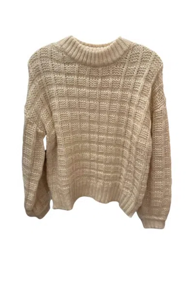 Frnch Women's Chjara Long Sleeve Sweater In Creme In Neutral