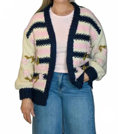 Frnch Women's Dahlia Cardigan In Rose In Multi