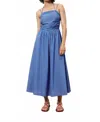 Frnch Laeila Fit & Flare Halter Dress In Blue
