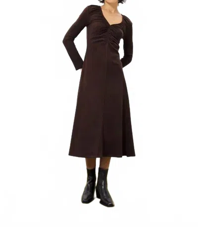 Frnch Women's Mae Dress In Chocolate In Gold