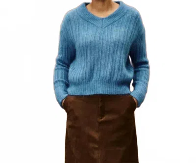 Frnch Women's Myosotis Sweater In Bleu Jean In Multi