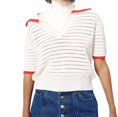 Frnch Women's Pull Caina Top In White In Multi