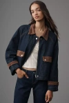 Frnch Zola Denim Chore Jacket In Blue