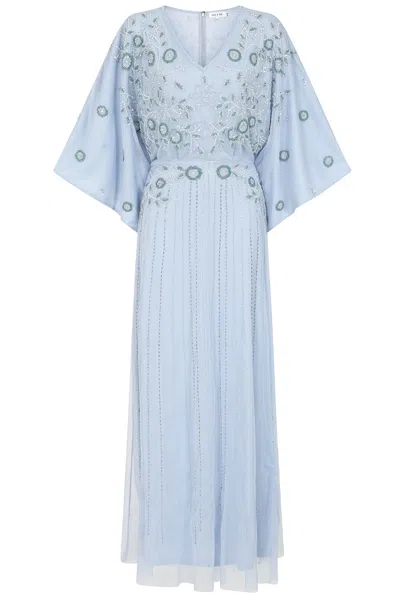 Frock And Frill Women's Airlie Blue Embellished Maxi Dress