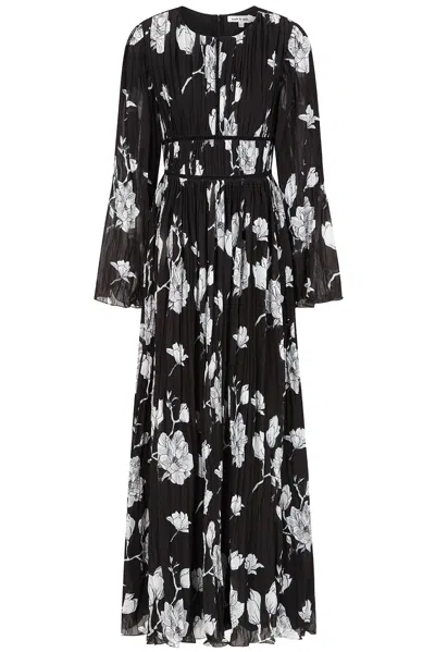 Frock And Frill Women's Mira Black Floral Print Maxi Dress