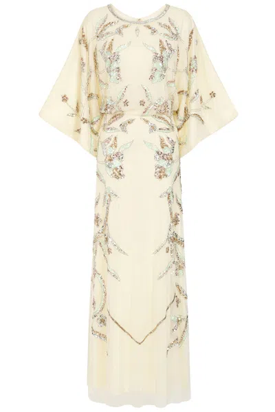 Frock And Frill Women's Neutrals Suvi Embellished Maxi Dress