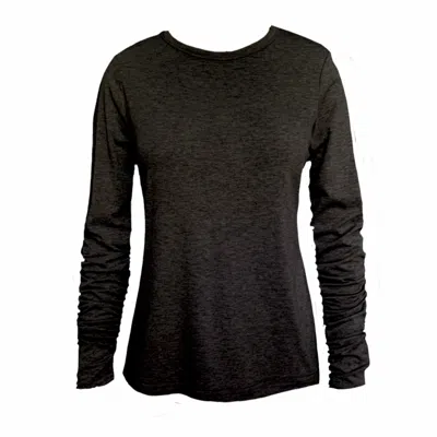 Frock Tales Women's Beatnik Top With Crew Neck In Black