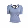 Frock Tales Women's Belle Top With Scoop Neck In Cornflower Blue In Blue
