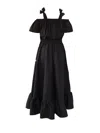 Frock Tales Women's Black Midaxi Zwina Dress With Pockets In Black