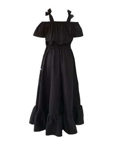 Frock Tales Women's Black Midaxi Zwina Dress With Pockets