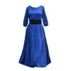 Frock Tales Women's Blue Revival Midaxi Dress In Cobalt In Blue