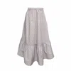 Frock Tales Women's Boho Midi Skirt With Pockets In Grey Polka Dot In Grey