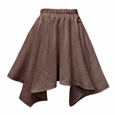 Frock Tales Women's Brown Bay Mini Hanky Skirt In Mocha