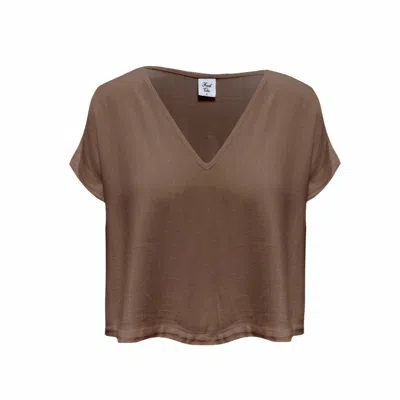 Frock Tales Women's Brown Jetty Top In Mocha