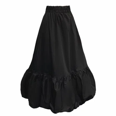 Frock Tales Women's Calvatia Puffball Midi Skirt In Black